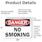 Signmission No Smoking Danger Sign, Vinyl Decal, 10in W x 7in L, 2PK OS-2PACK-DS-D-710-L-19452 - alternate 6